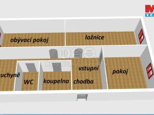 Pronájem bytu 3+1, Náchod - Staré Město nad Metují, Růžová, 73 m2
