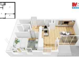 Pronájem bytu 2+kk, Pardubice - Polabiny, Labský Palouk, 74 m2