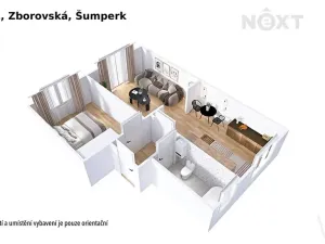 Pronájem bytu 2+1, Šumperk, Zborovská, 49 m2