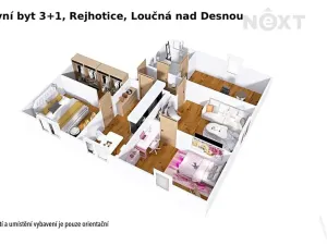 Prodej bytu 3+1, Loučná nad Desnou, 89 m2