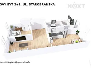 Pronájem bytu 2+1, Šumperk, Starobranská, 73 m2