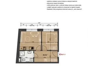 Prodej bytu 2+kk, Kyjov, Čelakovského, 35 m2