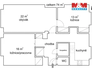 Prodej bytu 3+1, Praha - Vršovice, náměstí Svatopluka Čecha, 74 m2