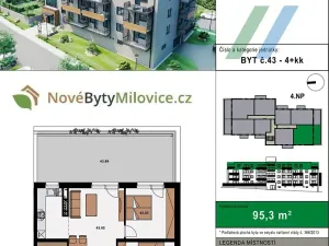 Prodej bytu 4+kk, Milovice, 122 m2