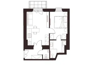 Prodej bytu 2+kk, Praha - Holešovice, Heřmanova, 46 m2