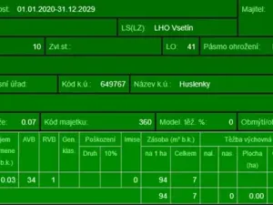 Prodej lesa, Huslenky, 11045 m2