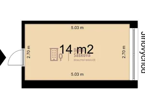 Pronájem kanceláře, Jindřichův Hradec, Pravdova, 14 m2