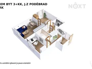 Pronájem bytu 3+kk, Šumperk, J. z Poděbrad, 47 m2