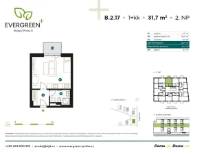 Prodej bytu 1+kk, Praha, Ďáblická, 32 m2