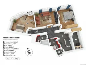 Prodej bytu 4+1, Kladno, Rooseveltova, 107 m2