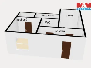 Pronájem bytu 2+kk, Nové Město nad Metují, Družební, 45 m2