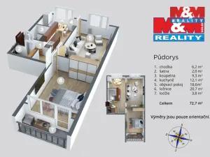 Prodej bytu 2+1, Bílina - Teplické Předměstí, Sídliště Za Chlumem, 63 m2