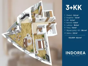 Prodej bytu 3+kk, Praha - Stodůlky, Tlumačovská, 88 m2