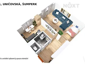 Prodej bytu 1+1, Šumperk, Uničovská, 36 m2
