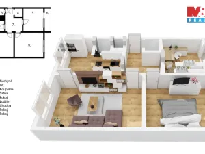 Prodej bytu 3+1, Šumperk, Zahradní, 72 m2