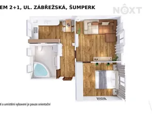 Pronájem bytu 2+1, Šumperk, Zábřežská, 55 m2