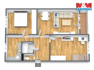 Prodej bytu 3+1, Sokolov, Rokycanova, 71 m2