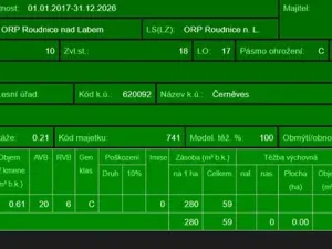 Prodej podílu lesa, Černěves, 9239 m2