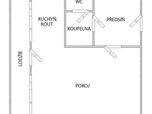 Pronájem bytu 1+1, Kutná Hora, Na Studních, 32 m2