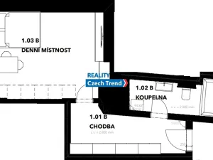 Pronájem bytu 1+kk, Olomouc, Stará Víska, 34 m2