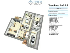 Prodej rodinného domu, Veselí nad Lužnicí, 242 m2