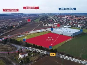 Pronájem skladu, Stochov, Osvobození, 6564 m2