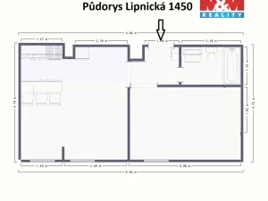 Pronájem bytu 2+kk, Praha - Kyje, Lipnická, 38 m2