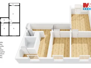 Prodej bytu 3+1, Český Krumlov - Plešivec, Sídliště Plešivec, 73 m2