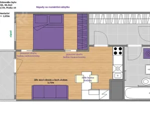 Pronájem bytu 2+kk, Praha - Dolní Měcholupy, Honzíkova, 40 m2