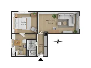 Prodej bytu 2+1, Vlašim, Družstevní, 51 m2