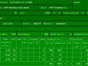 Prodej lesa, Libotenice, 63021 m2
