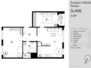 Prodej bytu 3+kk, Čáslav, Pražská, 80 m2