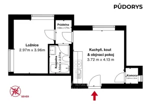 Pronájem bytu 2+kk, Praha - Chodov, Zakouřilova, 31 m2