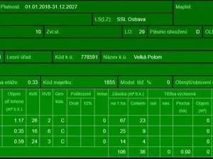 Prodej lesa, Velká Polom, 3342 m2