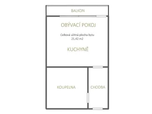 Prodej bytu 1+kk, Most, M. G. Dobnera, 21 m2