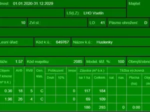 Prodej lesa, Huslenky, 29988 m2