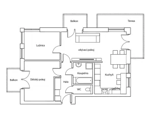 Pronájem bytu 3+kk, Liberec, Tálínská, 75 m2