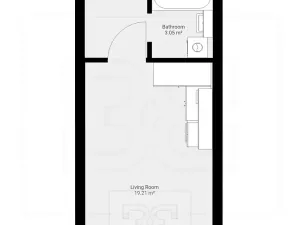Pronájem bytu 1+kk, Praha - Kbely, Herlíkovická, 30 m2