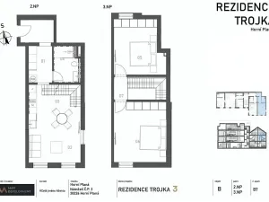 Prodej bytu 3+kk, Horní Planá, Náměstí, 83 m2