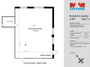 Pronájem obchodního prostoru, Benešov, Vnoučkova, 185 m2