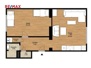 Pronájem bytu 2+kk, Přehýšov, 54 m2