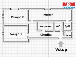Prodej bytu 2+1, Olomouc - Hejčín, Ladova, 60 m2