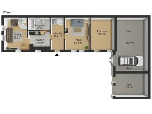 Prodej rodinného domu, Čtyřkoly, 180 m2