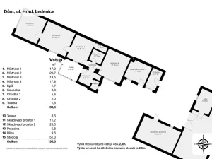 Prodej chalupy, Ledenice, Hrad, 83 m2