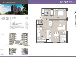 Pronájem bytu 3+kk, Praha - Prosek, Litoměřická, 75 m2