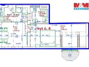 Pronájem bytu 2+kk, Mariánské Lázně - Úšovice, Palackého, 36 m2