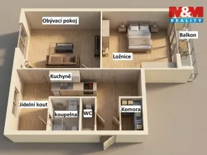 Prodej bytu 2+1, Rychnov nad Kněžnou, Havlíčkova, 62 m2