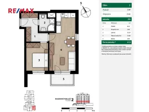 Pronájem bytu 2+kk, Praha - Strašnice, Strančická, 48 m2