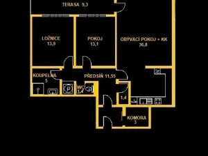 Pronájem bytu 3+kk, Brno - Královo Pole, Kosmova, 96 m2