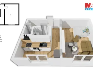 Prodej bytu 1+1, Kladno - Kročehlavy, Polská, 36 m2